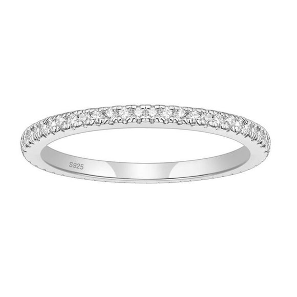 Sterling Silver 925 Cubic Zirconia Ring - Picture 1 of 3